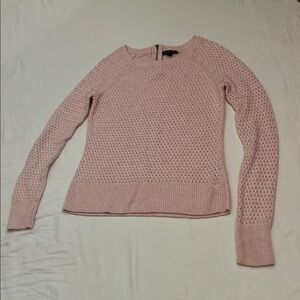 American Eagle Outfitters Soft Pink Textured Crew Neck Sweater Size Small Petite
